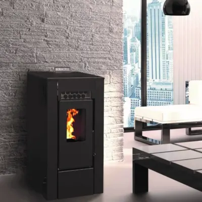 Poêle à Granulés Etanche – EMAFLAM DALA Noir – 7,92 kW
